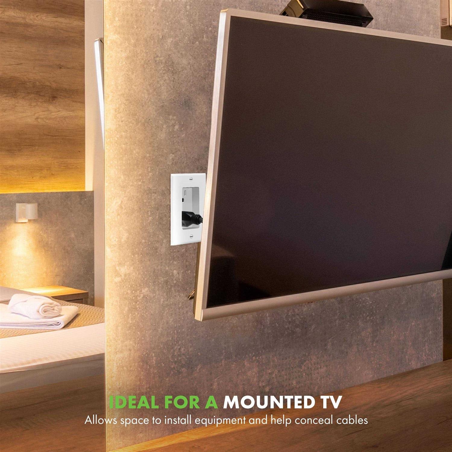 Topgreener Recessed Duplex Receptacle Outlet Flush Mounted Tamper-Resistant - MT - Mrs Treak