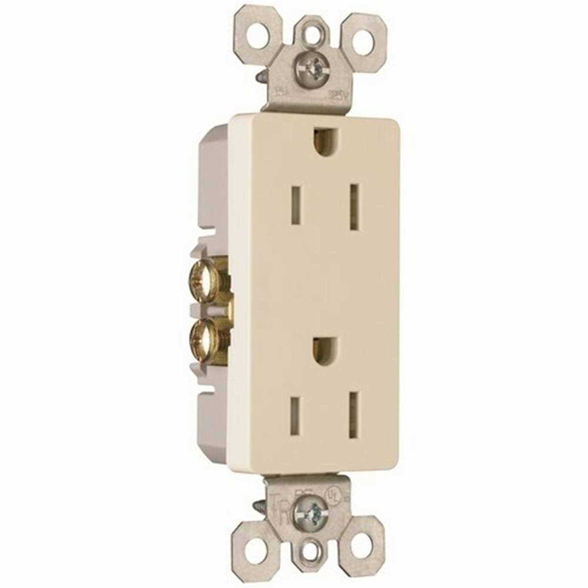 Pass & Seymour Decorator Tamper-Resistant Receptacle. 15 Amp 885TR - MT - Mrs Treak