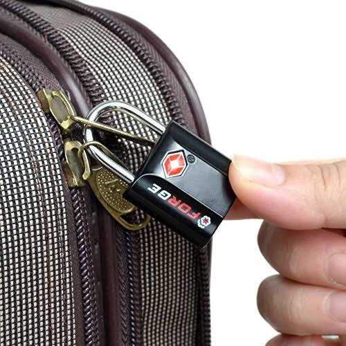 Forge Red 4 Pack TSA Approved Luggage Locks Ultra-Secure Dimple Key Travel Locks with Zinc Alloy Body - MT - Mrs Treak