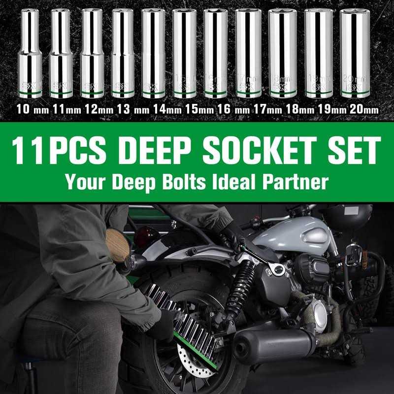 SK Drive Socket Set Deep SAE Sockets 13-Piece - MT - Mrs Treak