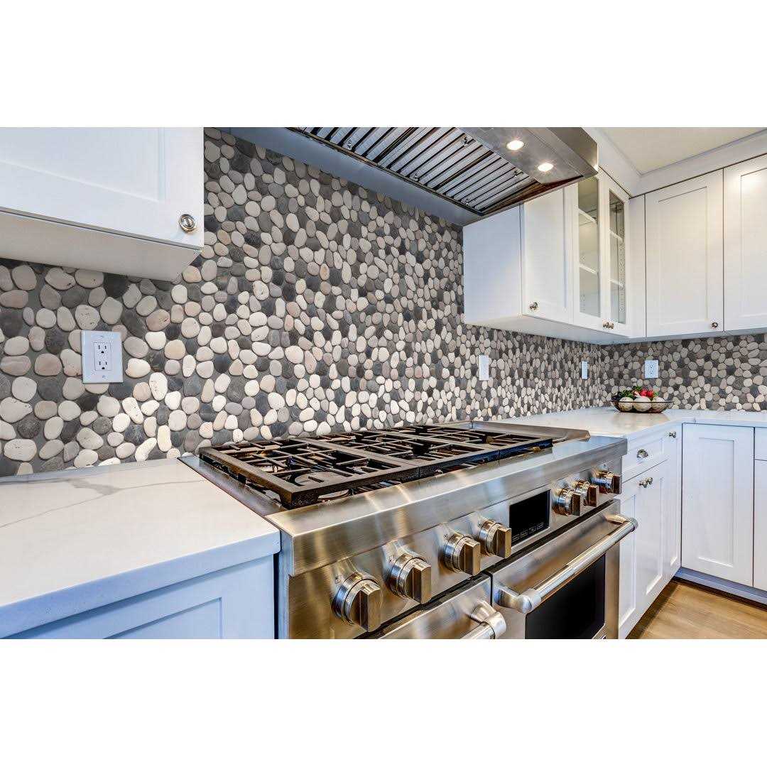Tile Connection Classic Pebble Tile 11-1/4 in. x 11-1/4 in. x Mesh-Mounted Mosaic Tile - MT - Mrs Treak