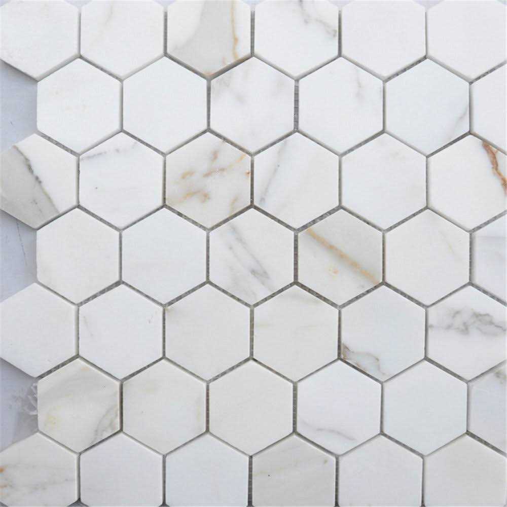 Marble Online Calacatta Gold 2×4 Brick Subway Calcutta Marble Mosaic Tile - MT - Mrs Treak