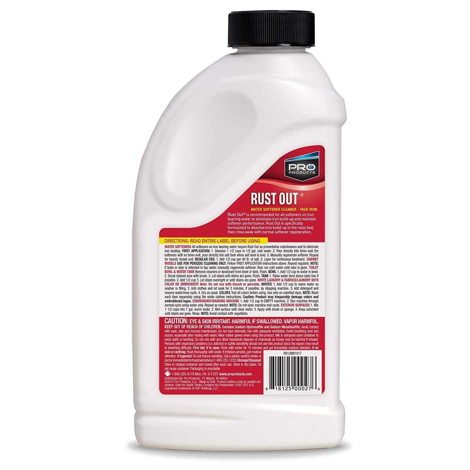 Pro Products. RO12N Rust Out Water Softener Cleaner and Iron Remover - MT - Mrs Treak