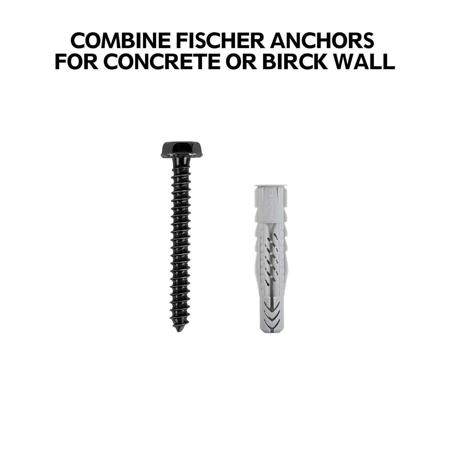 Mounting Dream Lag Bolt Kit for TV Wall Mount Comes with M7 Lag Bolt for Wood Stud, Fischer Anchors for Concrete Wall, Includes Allen Key and Bubble - MT - Mrs Treak
