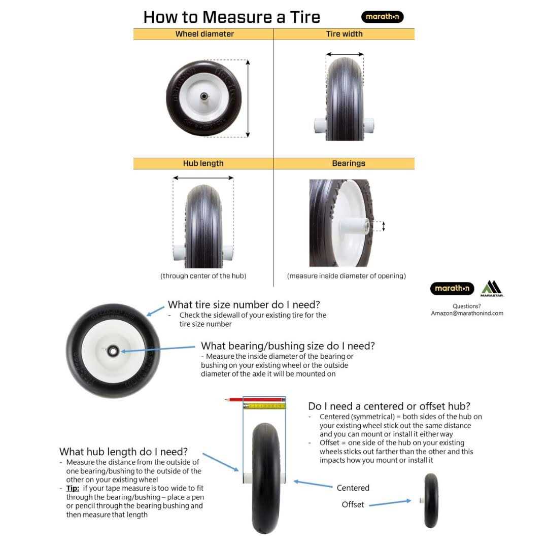 Marastar 00090 Flat-Free Polyurethane Foam Wheel - MT - Mrs Treak