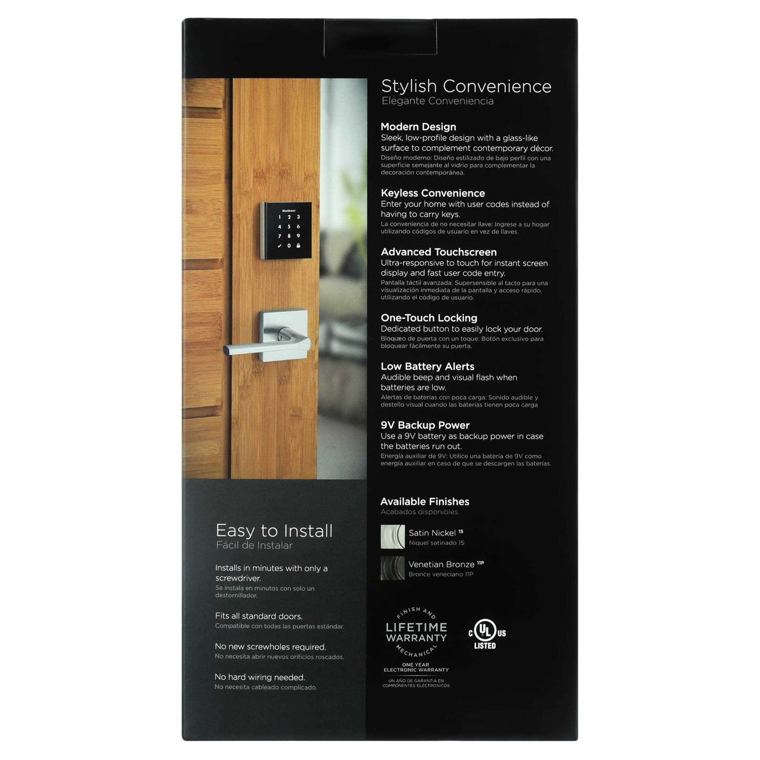 Kwikset Obsidian Electronic Deadbolt 953OBN - MT - Mrs Treak