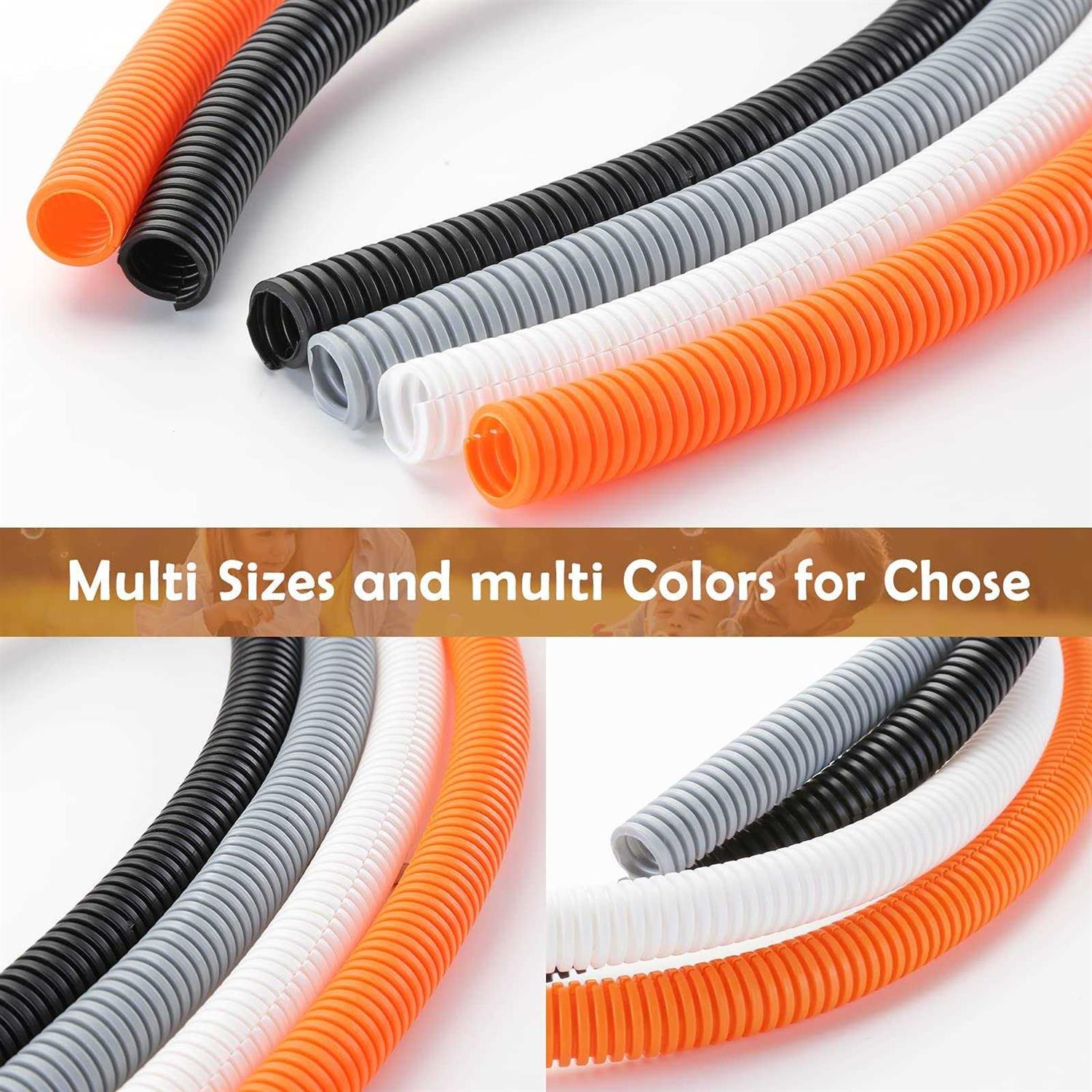 ZhiYo 20FT Wire Loom Split Tubing Auto Wire Conduit Flexible Cover - MT - Mrs Treak
