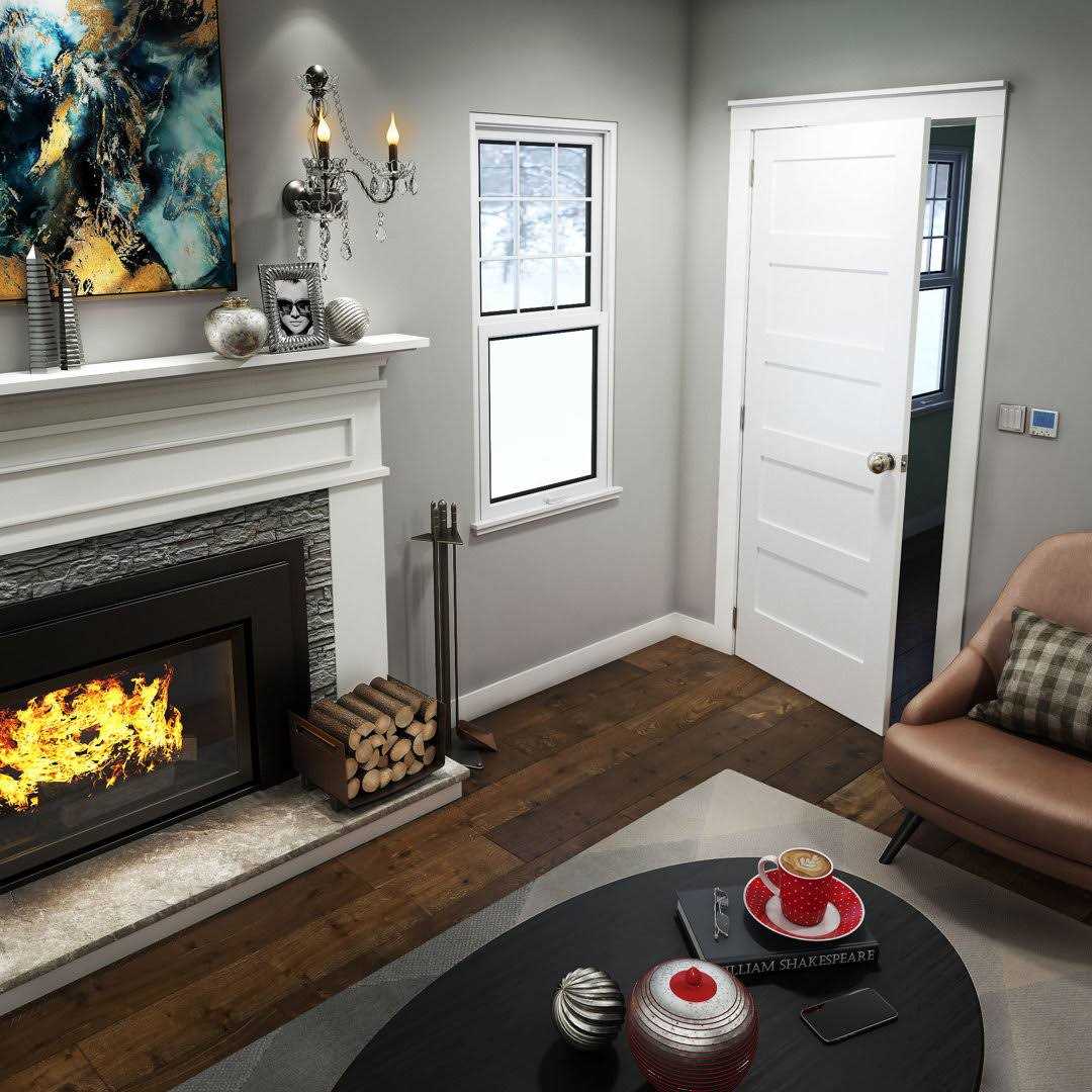 EightDoors 80 in. x 1-3/8 in. Shaker White Primed 3-Panel Equal Solid Core Wood Interior Door Slab - MT - Mrs Treak