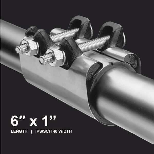 The Plumber’s Choice 3/4 in. x 6 in. Long 2-Bolt IPS Pipe Repair Clamp - MT - Mrs Treak