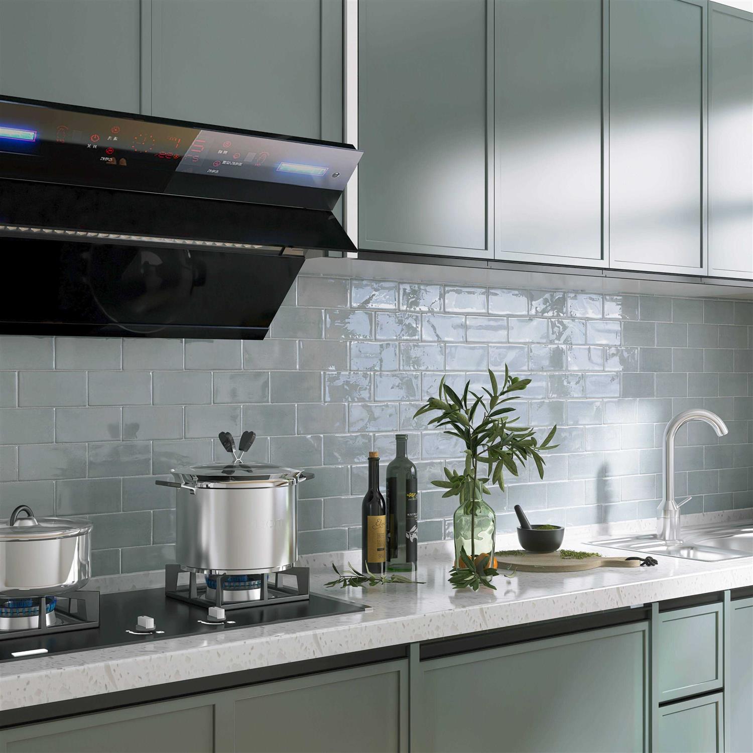 MOLOVO Kezma Black 2.95 in. X 11.81 in. Polished Ceramic Subway Wall Tile - MT - Mrs Treak