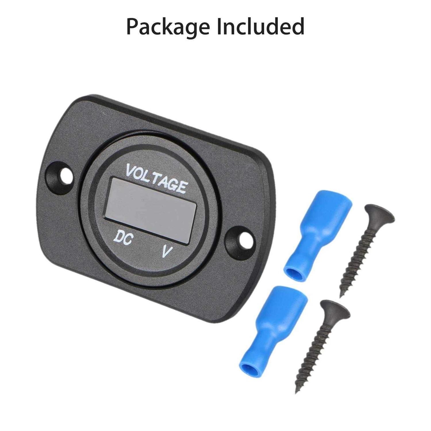 DC 12V 24V Car Voltmeter with LED Digital Display - MT - Mrs Treak