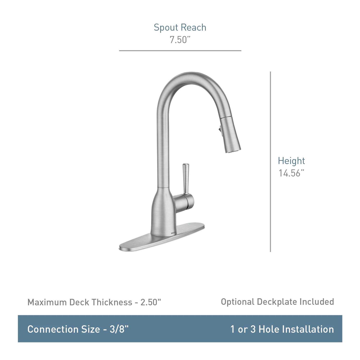 Moen Adler Handle Pull Down Kitchen Faucet - MT - Mrs Treak
