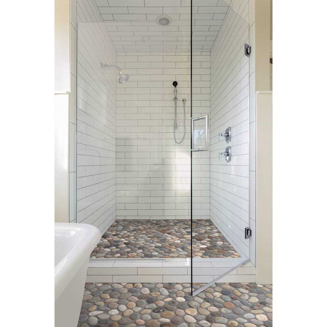 Tile Connection Classic Pebble Tile 11-1/4 in. x 11-1/4 in. x Mesh-Mounted Mosaic Tile - MT - Mrs Treak
