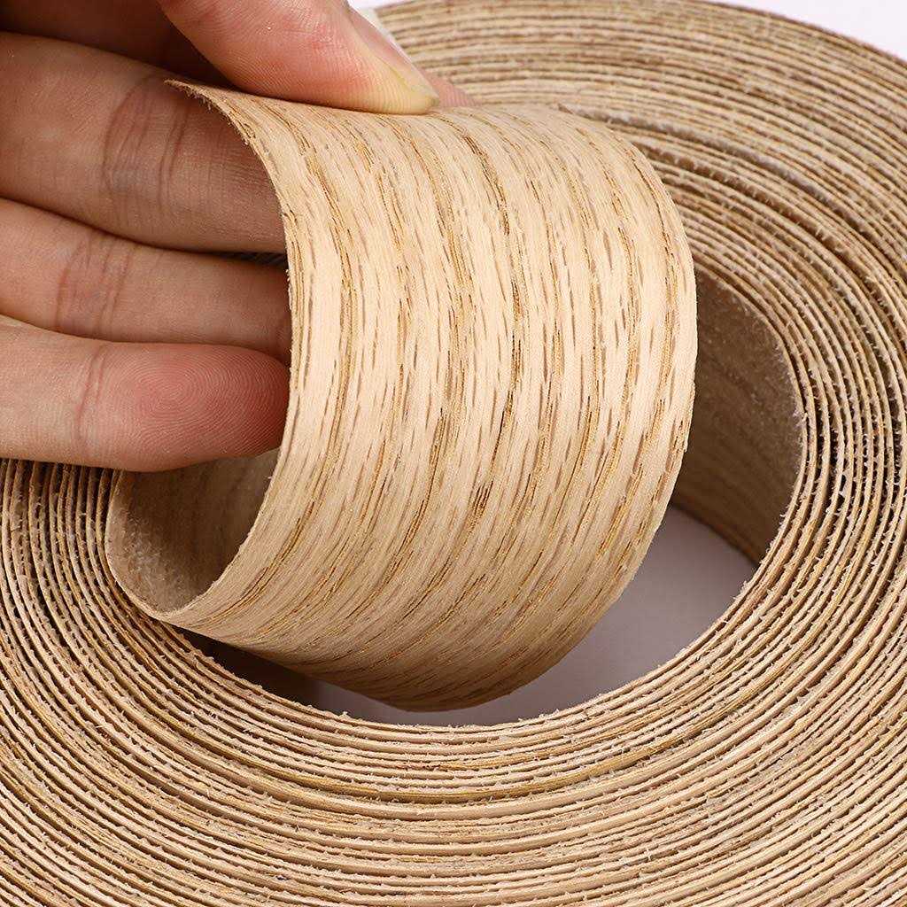 Skelang Roll Wood Veneer Edge Banding Preglued Iron-On with Hot Melt Adhesive Edgebanding Flexible Wood Tape - MT - Mrs Treak