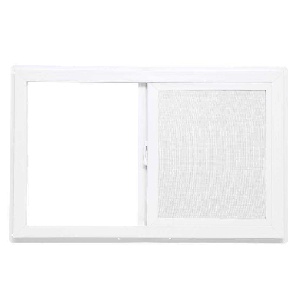 TAFCO Windows 31.75 in. x 23.75 in. Hopper Vinyl Window with Screen White - MT - Mrs Treak