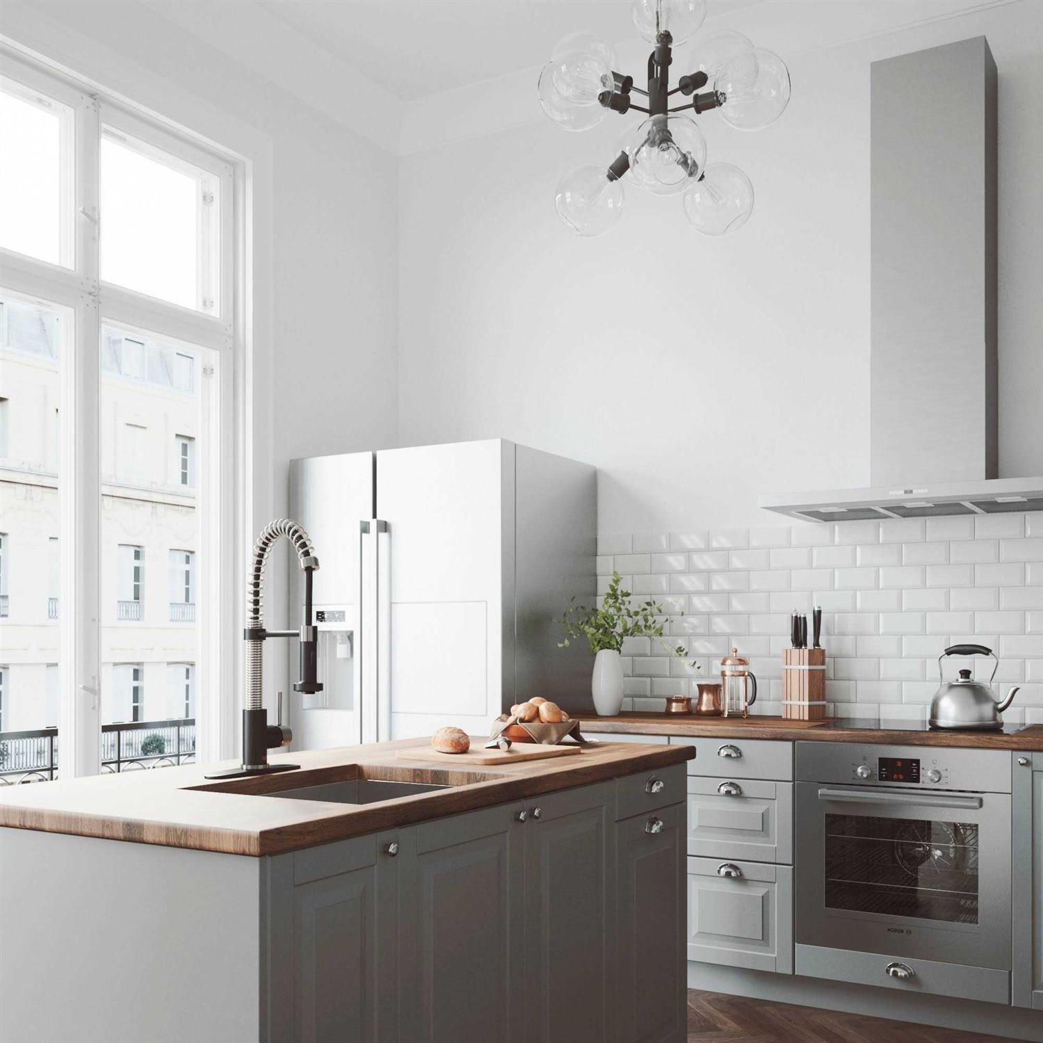 VIGO Edison Matte Black Single Handle Pull-Down Kitchen Faucet VG02001MB - MT - Mrs Treak