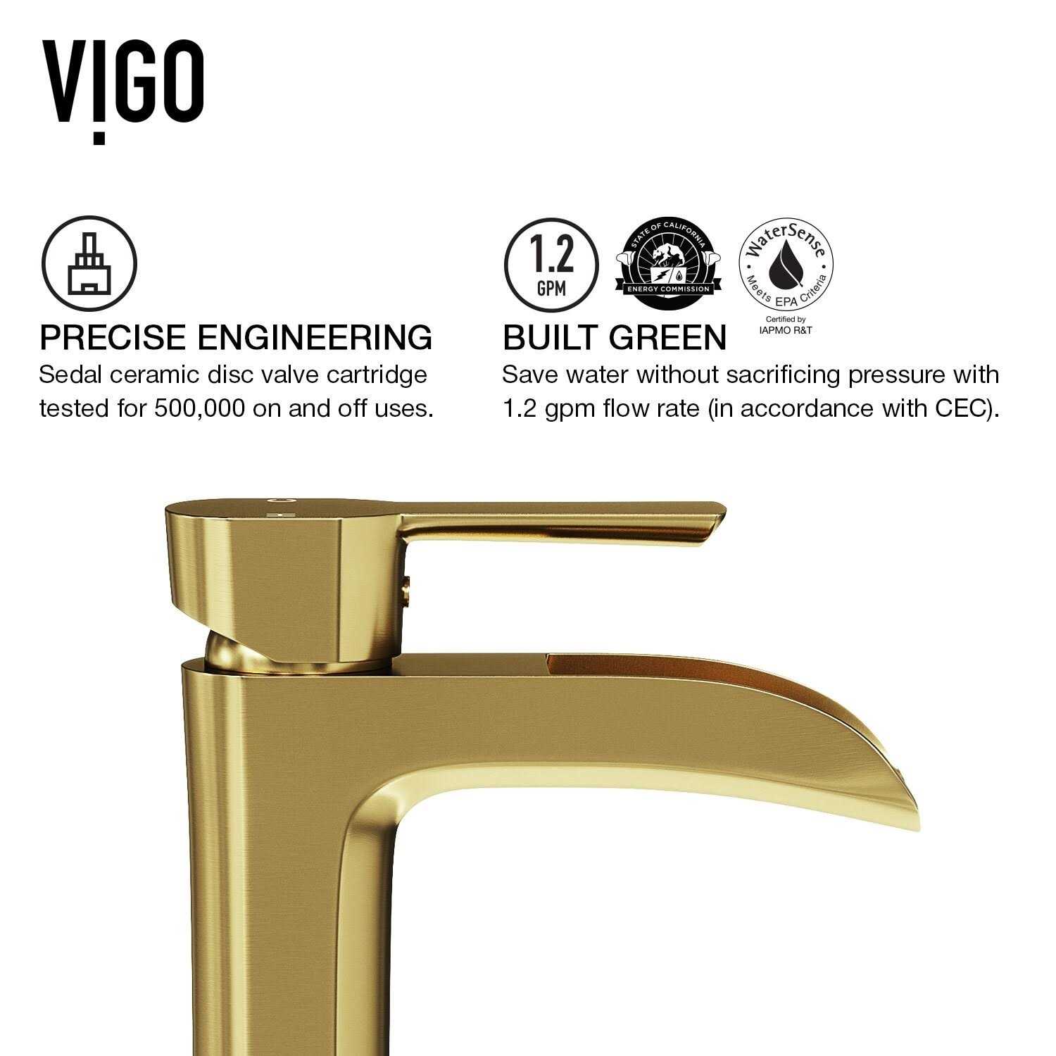 VIGO Paloma Single Hole Bathroom Faucet - MT - Mrs Treak