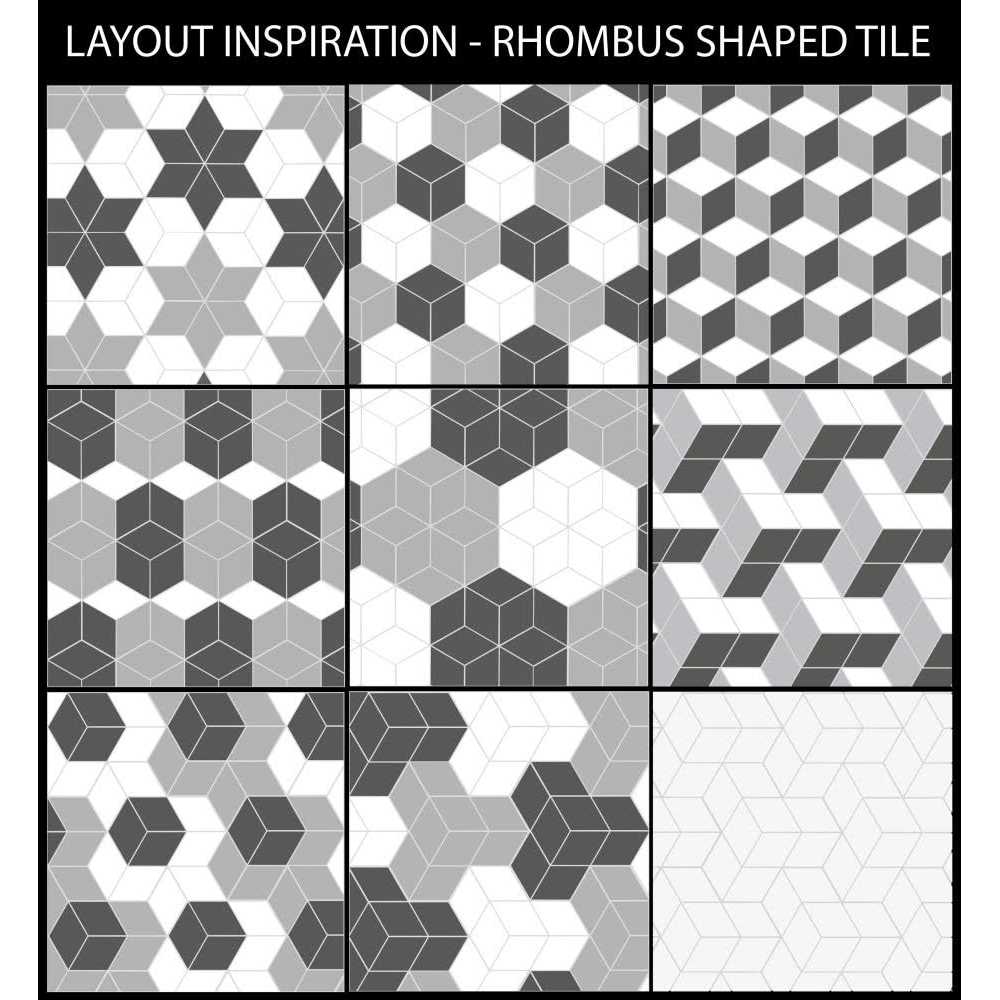 Merola Tile Rhombus 5-1/2 in. x 9-1/2 in. Porcelain Floor and Wall Tile - MT - Mrs Treak