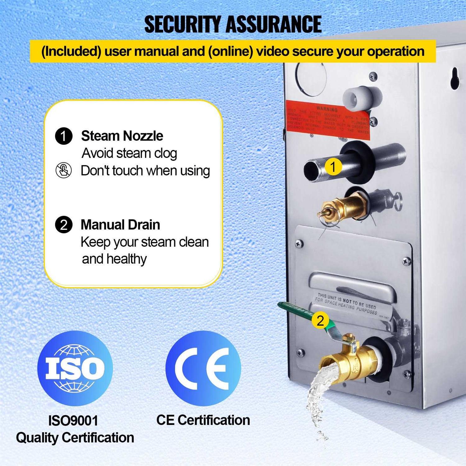 VEVOR 75 x 38 Drain Cleaner 250 W Drain Cleaning Machine Sewer Clog with Cutters GDSTJ75FTX3-8YC01V1 - MT - Mrs Treak