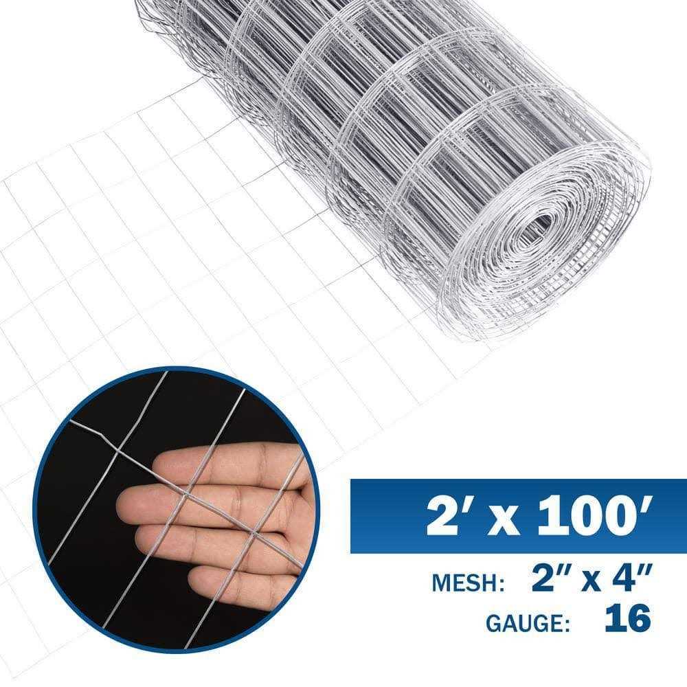 Fencer Wire 2 ft. x 50 ft. 16-Gauge Galvanized Rabbit Fence - MT - Mrs Treak