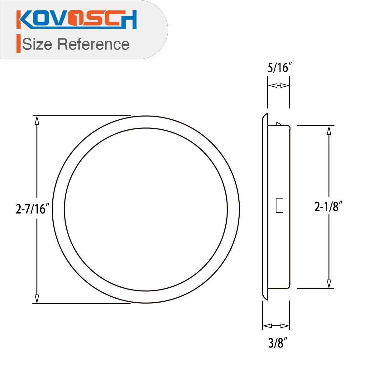 kovosch 8 pack Closet Door Finger Pull black 2-1/8a round sliding Closet Finger Door - MT - Mrs Treak
