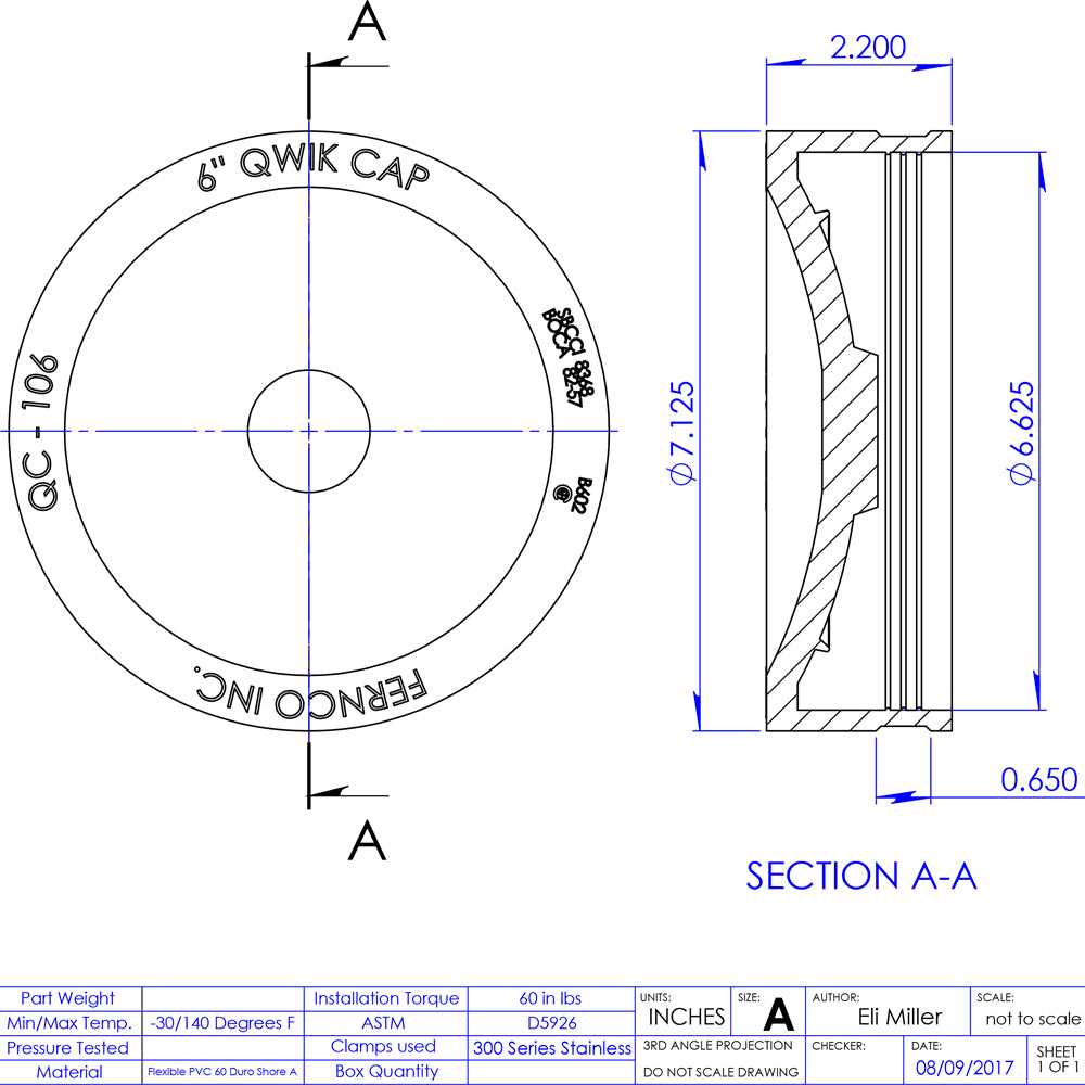 Fernco QC-105 Flexible Cap - MT - Mrs Treak