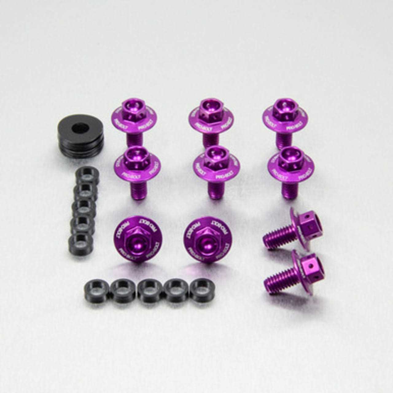 Pro-Bolt Aluminum Flanged Hex Bodywork Bolt Race Spec Etched Pack - MT - Mrs Treak