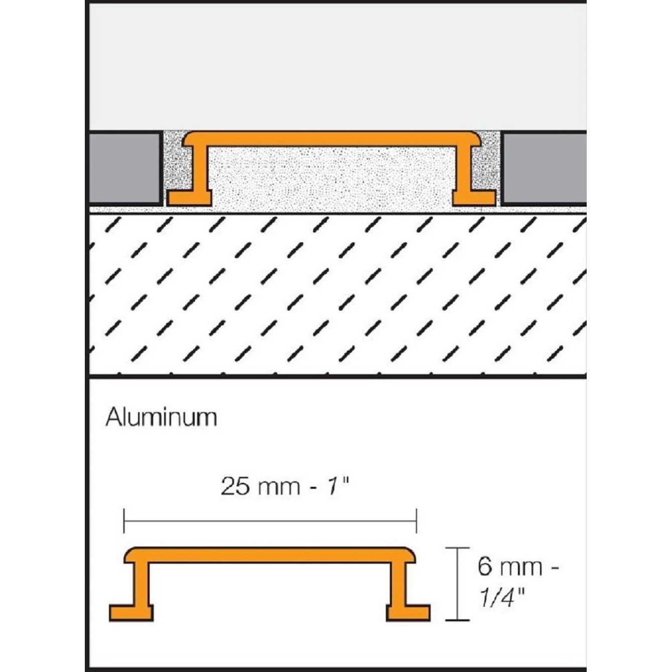 Schluter Designline Tile Border Edging Profile Brushed Stainless Steel 304 - MT - Mrs Treak