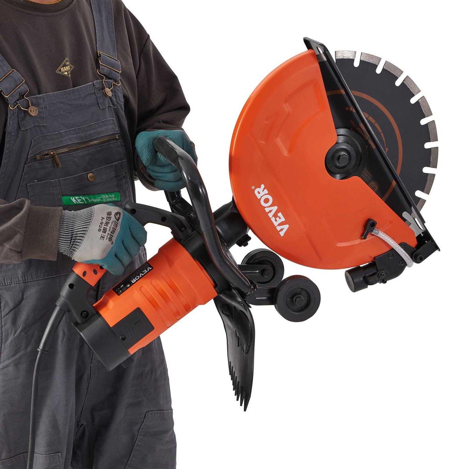 VEVOR Electric Concrete Saw Circular Saw Cutter Cutting Depth Wet Disk Saw Cutter Includes Water - MT - Mrs Treak