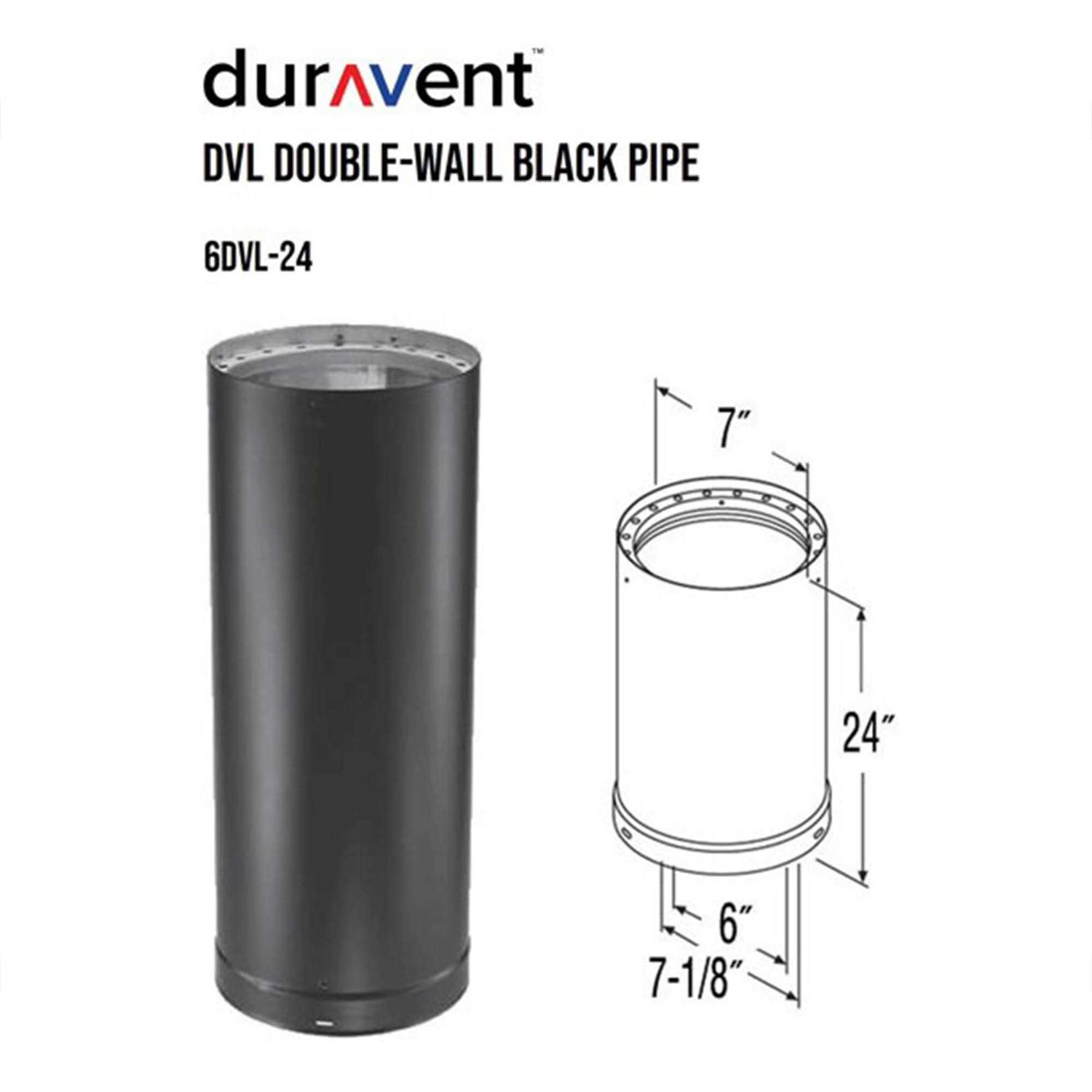DuraVent DVL Double Wall Pipe Black - MT - Mrs Treak