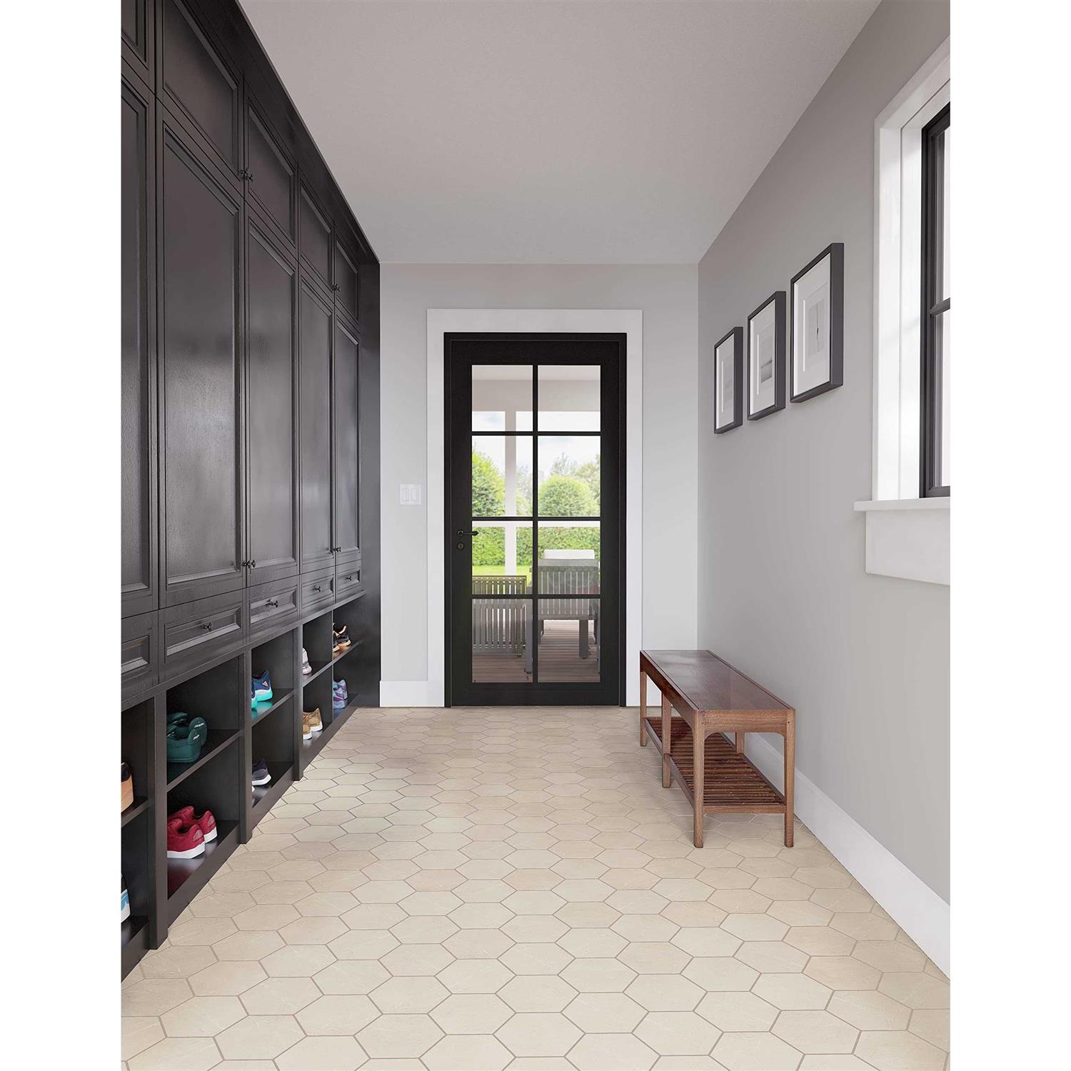 Daltile Perpetuo 8 X 8 Hexagon Porcelain Marble Look Wall & Floor Tile in Matte - MT - Mrs Treak