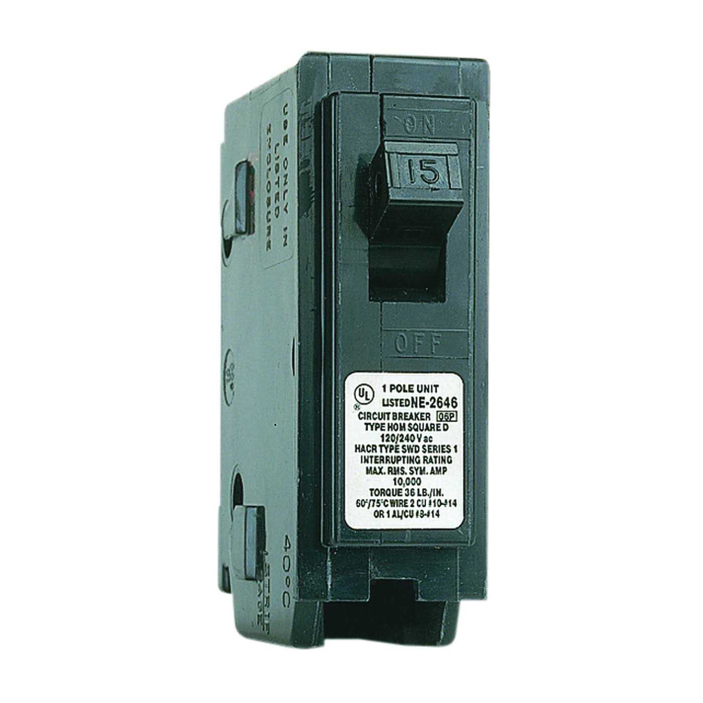 Square D Homeline 15 Circuit Breaker HOM115CP - MT - Mrs Treak