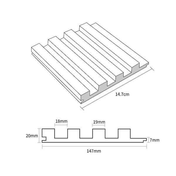 Ejoy 6 in x 0.8 in. Wood Solid Wall Cladding Siding Board - MT - Mrs Treak