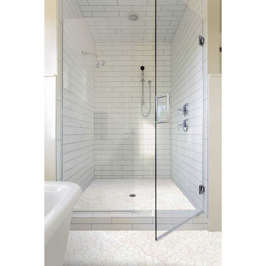 Tile Connection Fit Tile White 11 in. x 11 in. x 9.5 mm Indonesian Marble Mesh-Mounted Mosaic - MT - Mrs Treak
