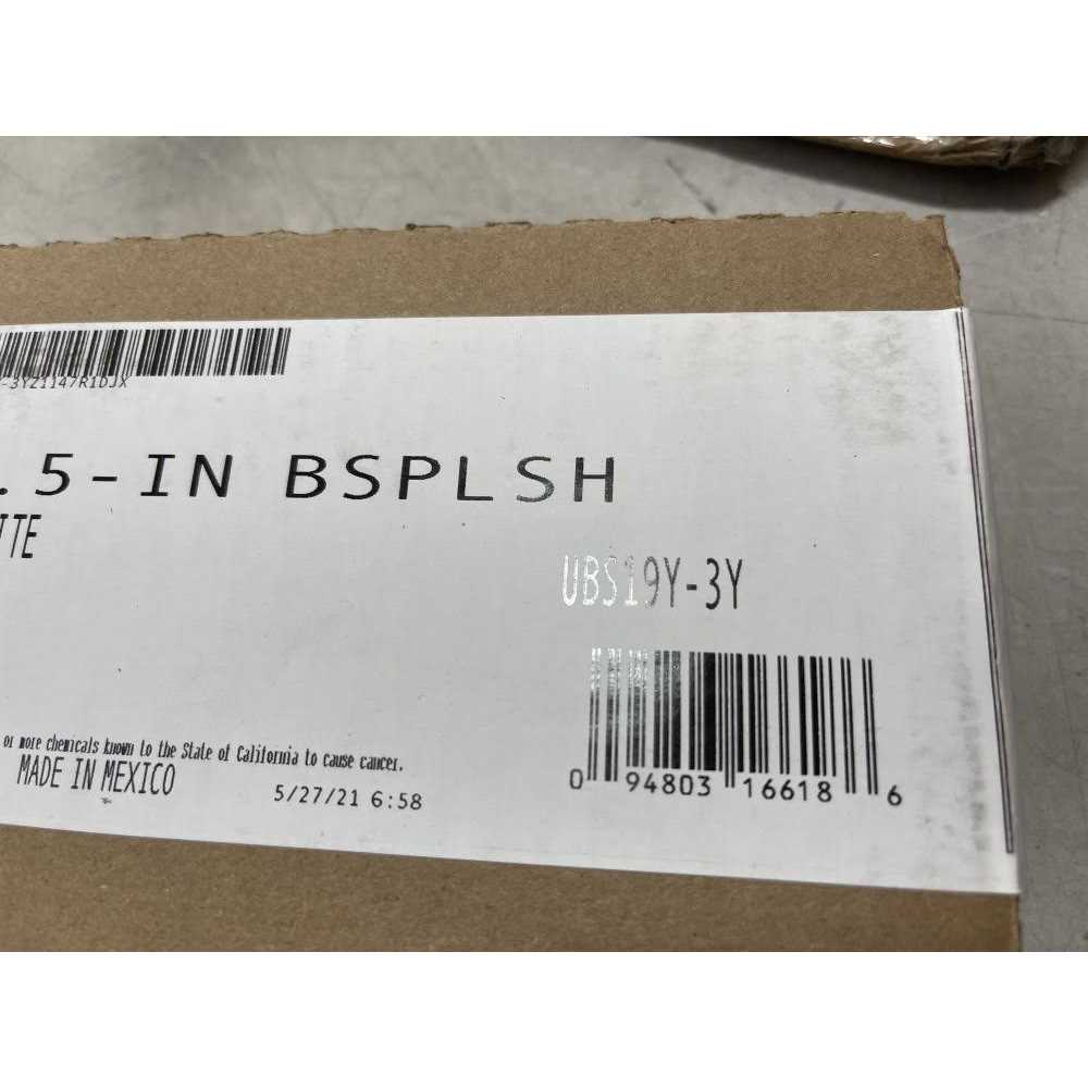 Prairiegrit Cultured Marble Backsplash in White UBS - MT - Mrs Treak