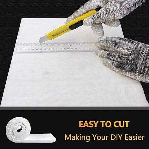 TITGGI Kaowool Fireproof Ceramic Fiber Insulation Blanket High Temperature Ceramic Fiber Blanket for Stoves - MT - Mrs Treak