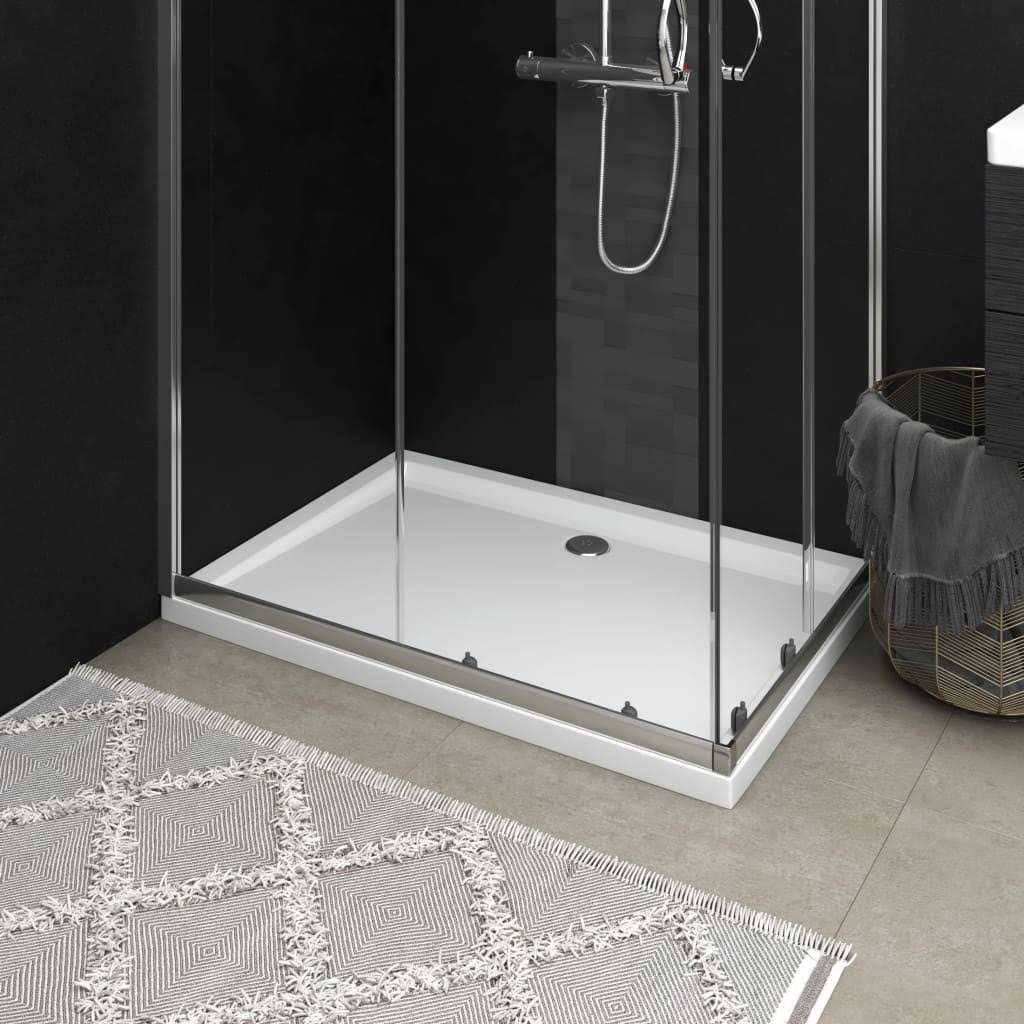 vidaXL Rectangular ABS Shower Base Tray - MT - Mrs Treak