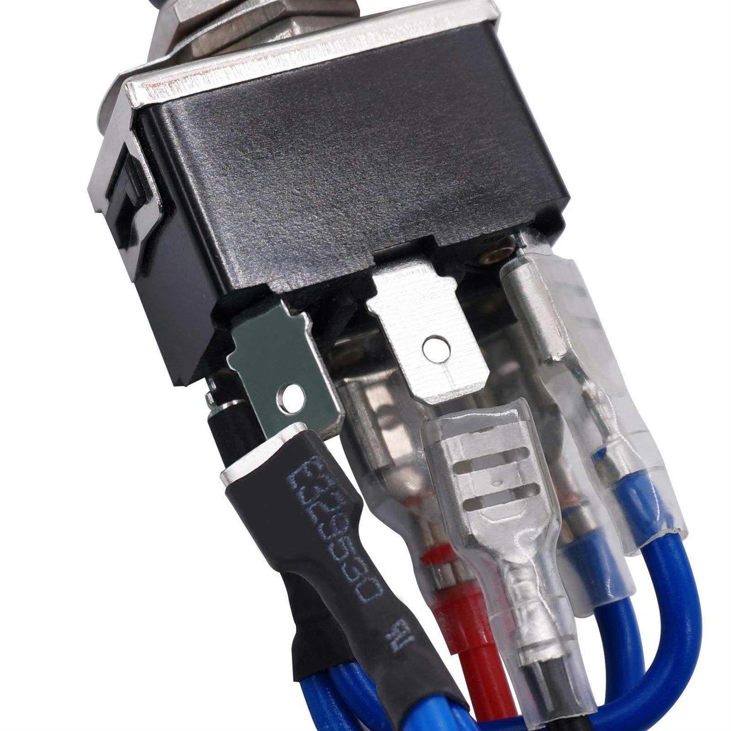 TWTADE Momentary Polarity Reverse Switch DC 12V 10A Motor Control 6 Pin 3 Position-Off - MT - Mrs Treak