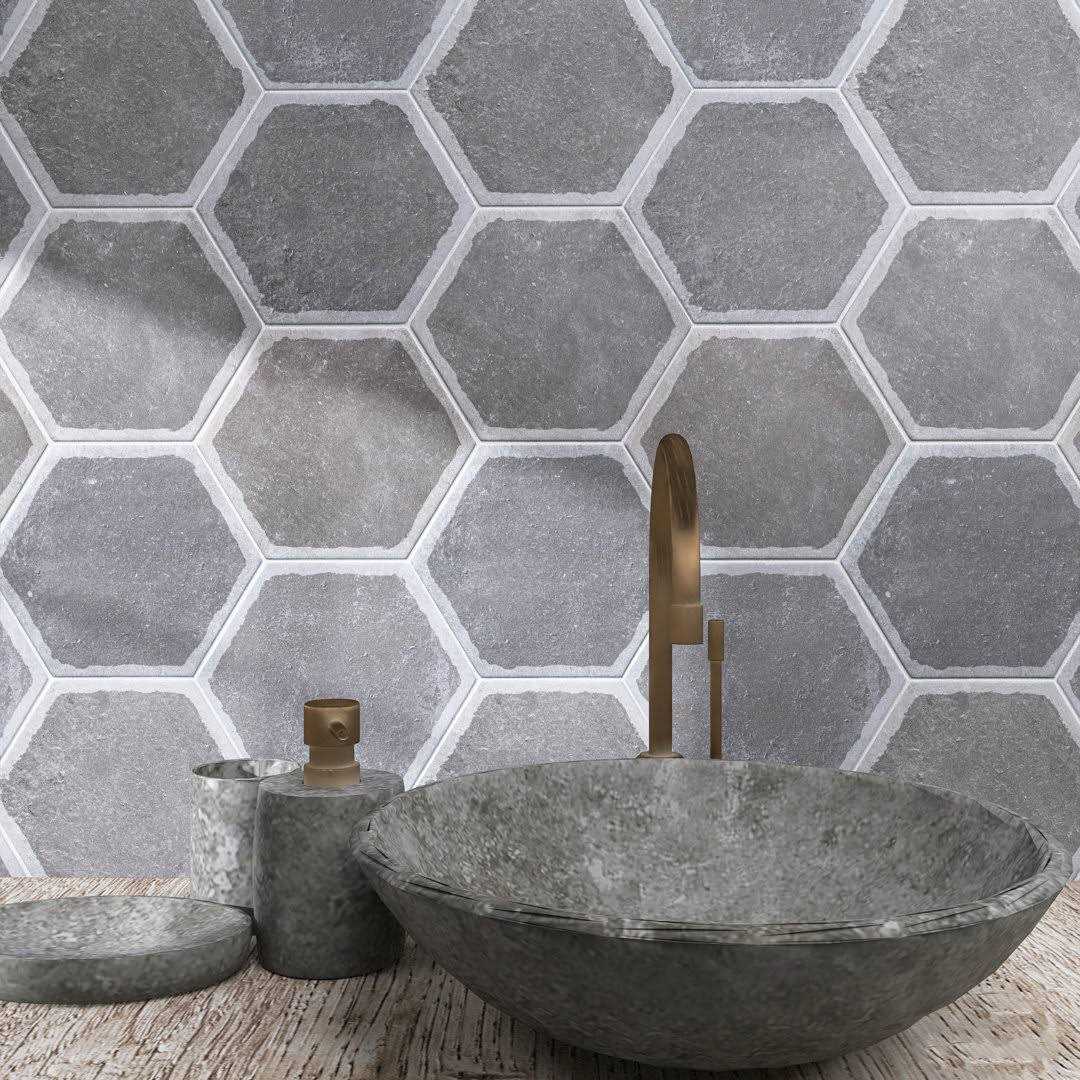 MOLOVO Dakota Hexagon 7.87 in. x 9.45 in. Matte Porcelain Floor and Wall Tile - MT - Mrs Treak