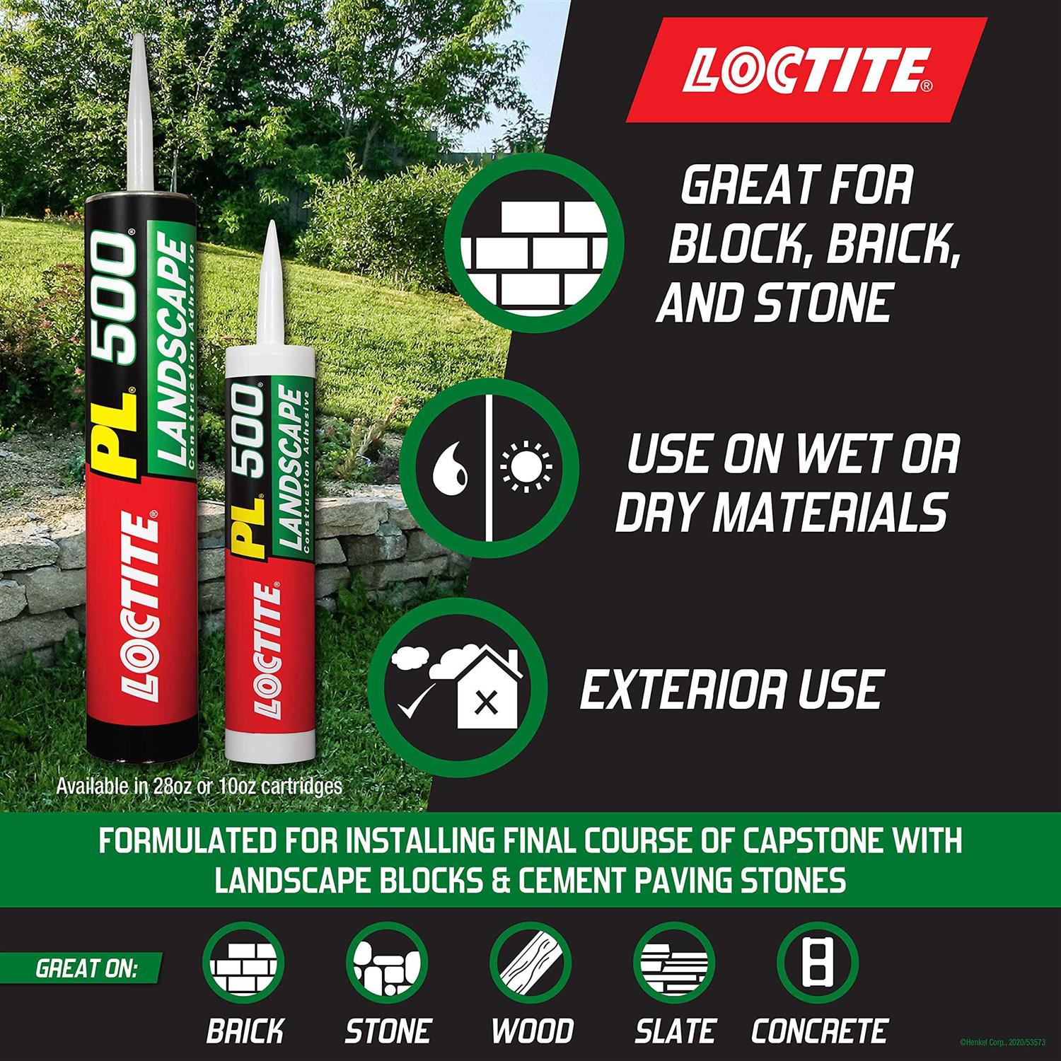 Loctite PL 500 Landscape Block Adhesive - MT - Mrs Treak