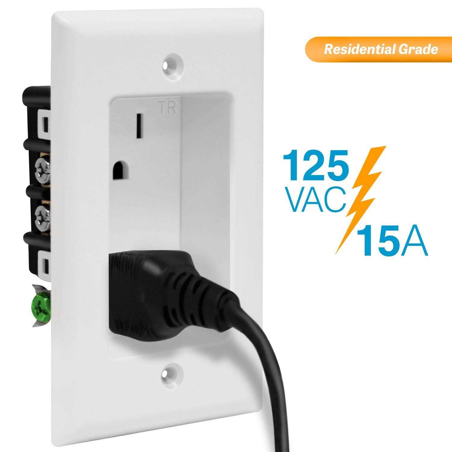 Topgreener Recessed Duplex Receptacle Outlet Flush Mounted Tamper-Resistant - MT - Mrs Treak