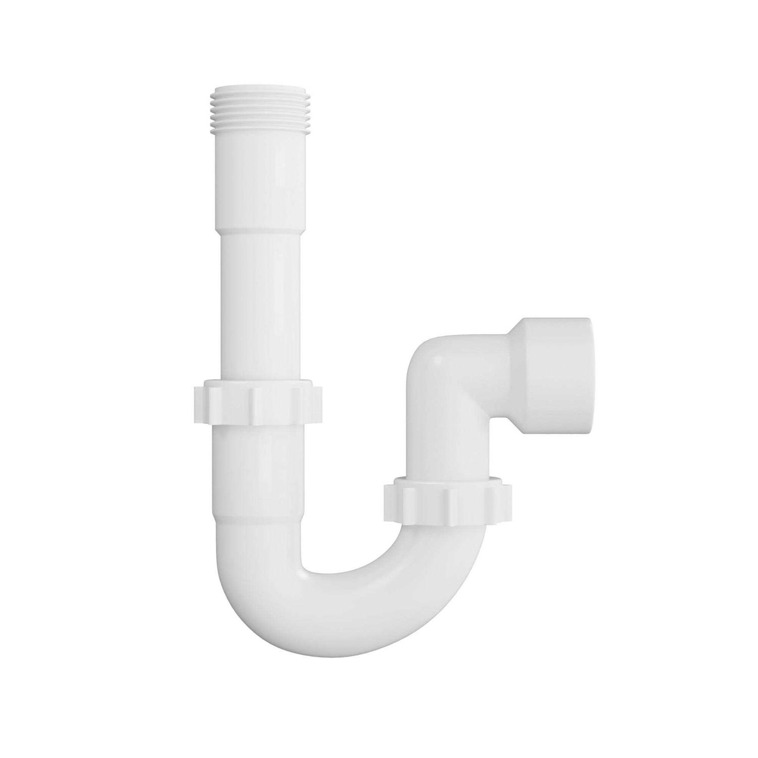 PROFLO PFPTP100 1-1/4 x 1-1/2 Plastic Slip-Joint P-Trap with PVC Marvel Connector - MT - Mrs Treak