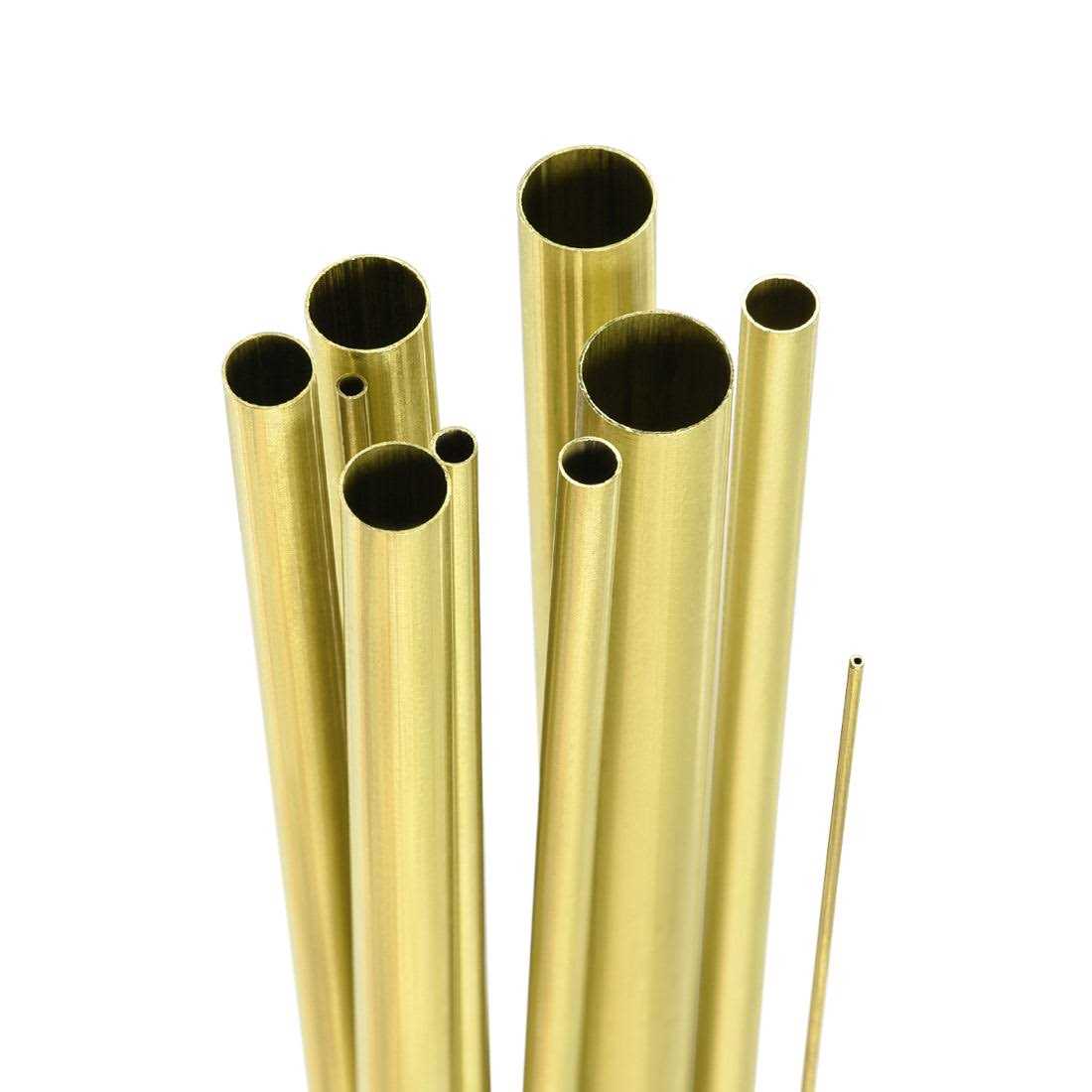uxcell Brass Round Tube OD Wall Thickness 300mm Length - MT - Mrs Treak