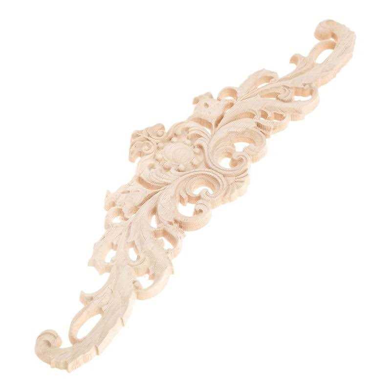MUXSAM Long Wood Carved Appliques Onlays Unpainted Decorative Corner Carving Decals Set for Wall Door Cabinet Mirror Closet Wardrobe Dresser - MT - Mrs Treak