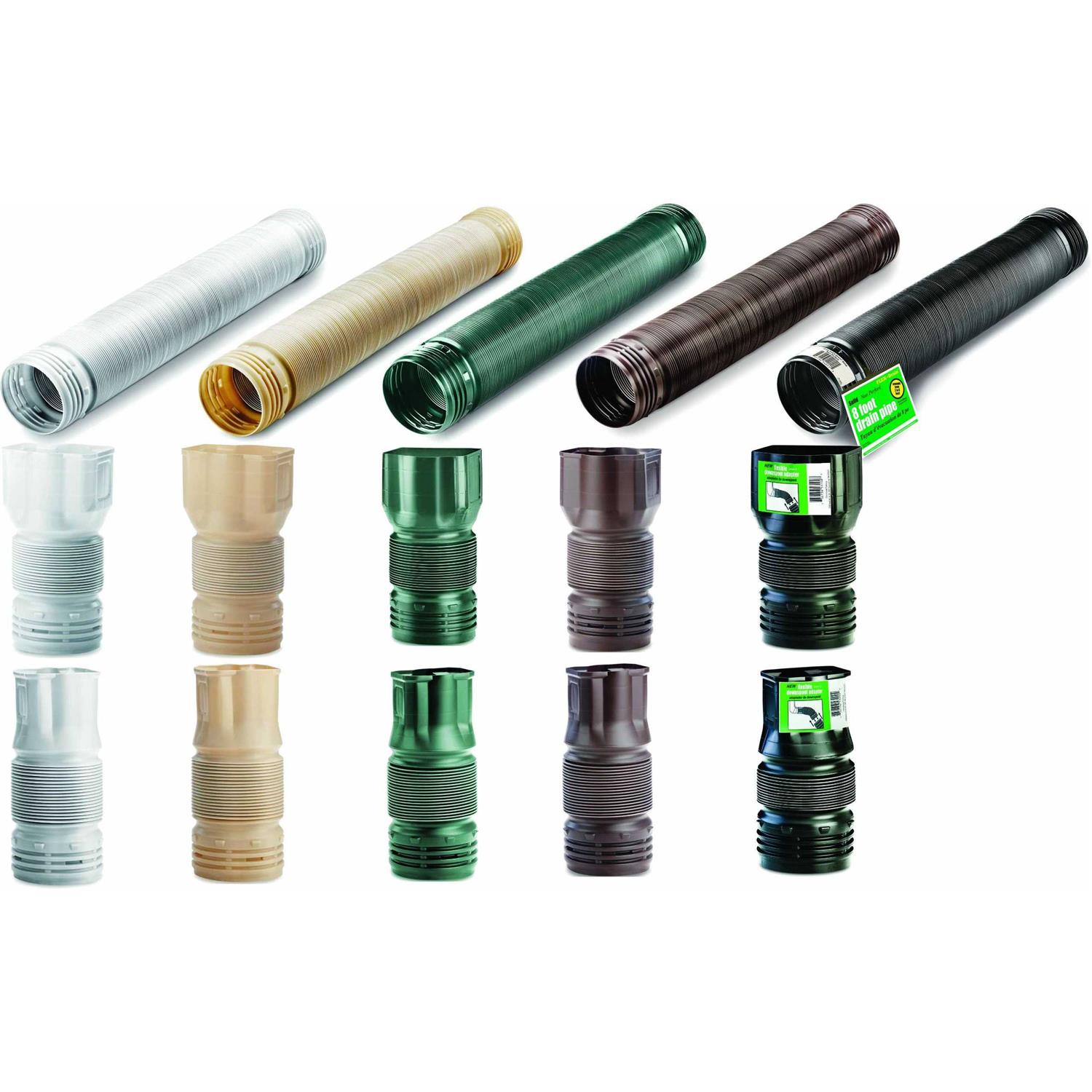 Flex-Drain 50510 25′ Perforated Landscape Pipe Drain with Sock - MT - Mrs Treak