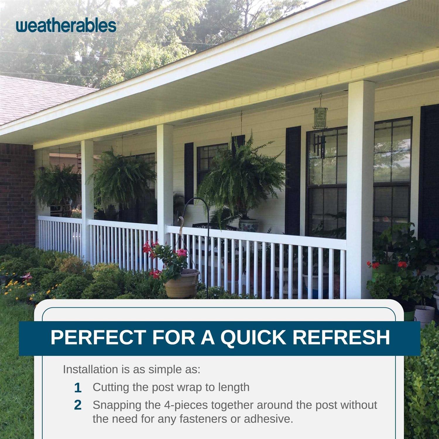 Weatherables Augusta 6 ft. H x 8 ft. W White Vinyl Privacy Fence Panel Kit - MT - Mrs Treak