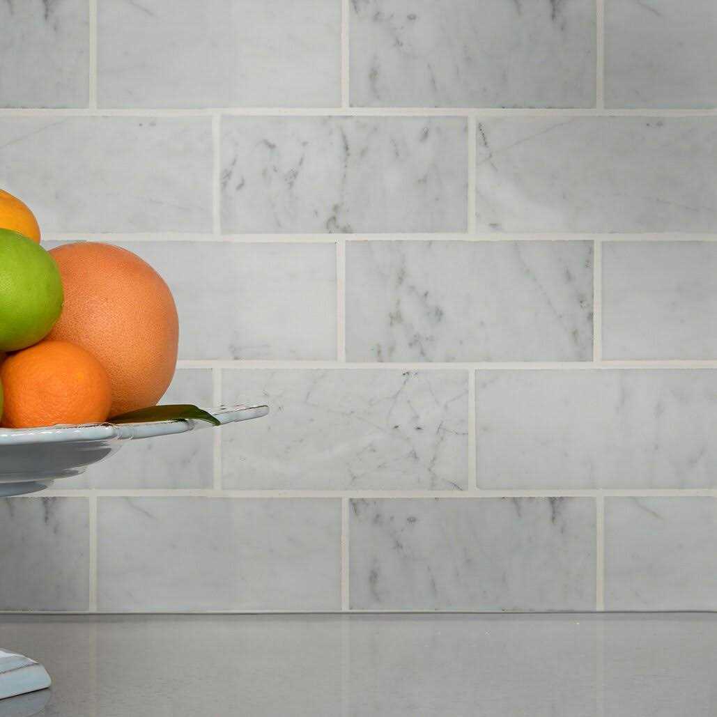 MSI Carrara White 3 in. x 6 in. Polished Marble Floor and Wall Tile - MT - Mrs Treak