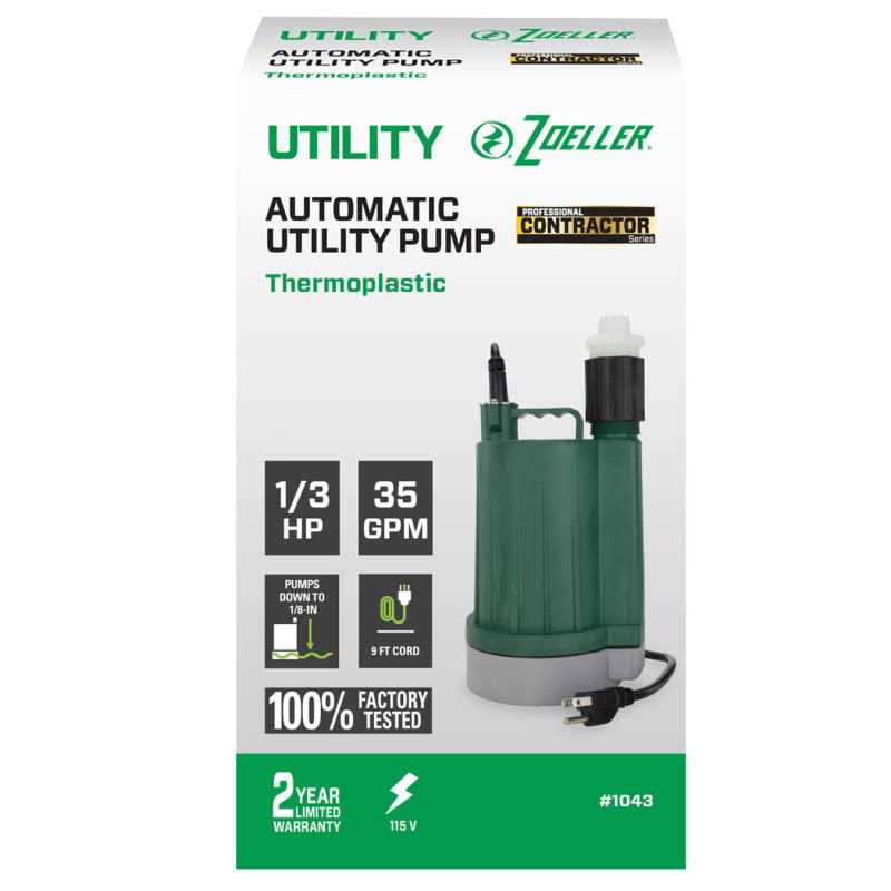 Zoeller 1/2 HP Cast Iron Submersible Sump Pump - MT - Mrs Treak