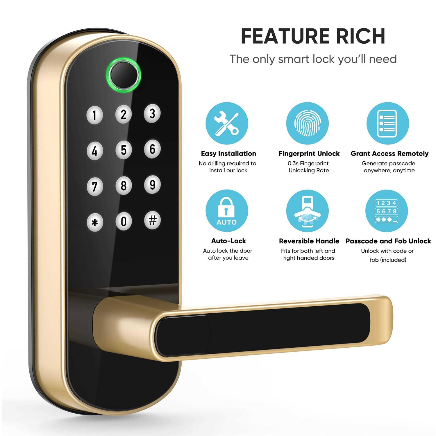 Sifely Keyless Entry Door Lock Keypad Door Lock - MT - Mrs Treak