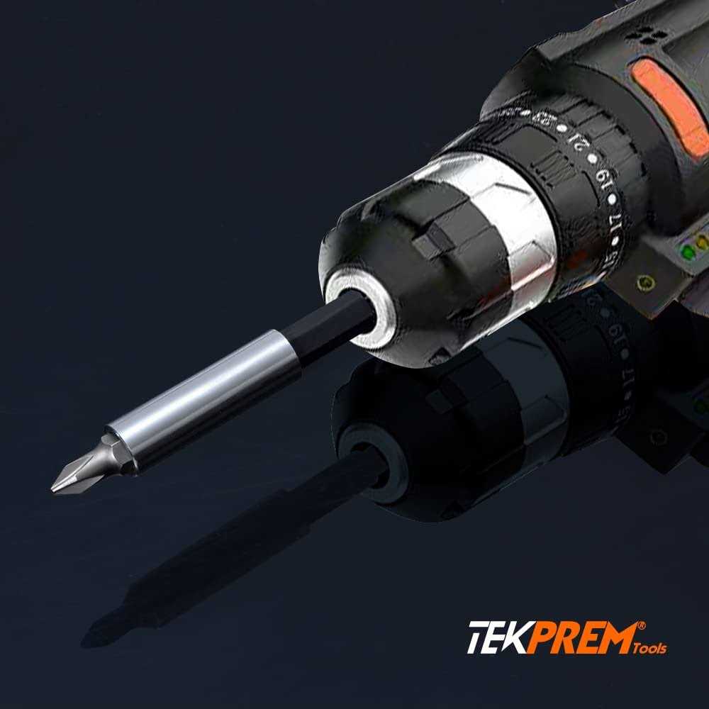 TEKPREM 1/4 Inch Magnetic Bit Driver, Screwdriver Handle for Holding Bits Strong Magnet Tip - MT - Mrs Treak